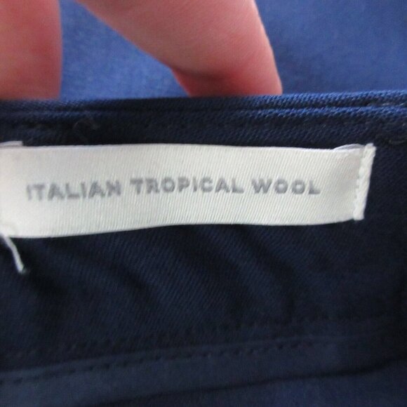 Club Monaco Pants Women's Size 8 Trouser Lightweight Tapered Wool Blend Navy 260 - Picture 10 of 12